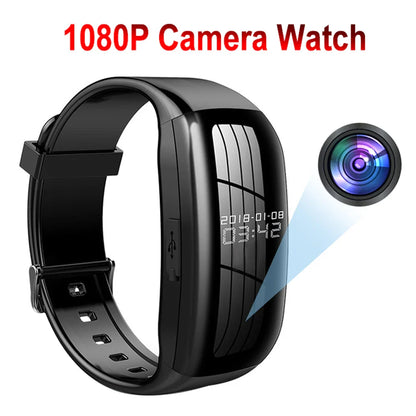8-256GB Video Mini Camera Watch – Audio Voice Recorder Wristband with USB Flash Drive & Noise Reduction