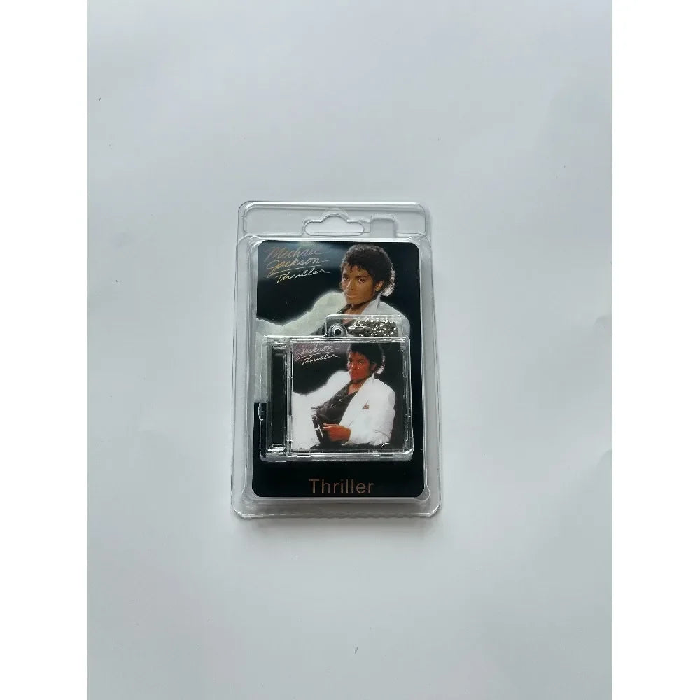 Michael Jackson Mini CD Album Keychain - NFC Acrylic Charm with High-Definition Design & Gift Packaging