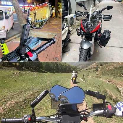 Universal Foldable Rear View Mirror for Motorcycle – High Quality & Adjustable