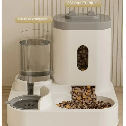 Automatic Pet Feeder with Water Fountain – Large Capacity Dog & Cat Food Bowl