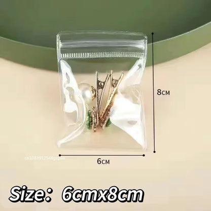 10–100PCS PVC Self-Sealing Zip Lock Bags — Thick Transparent Reclosable Pouches for Jewelry & Gift Storage