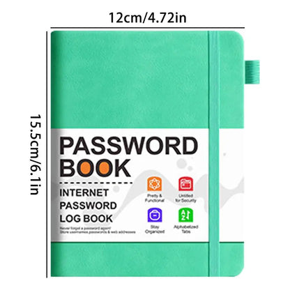 Password Keeper Book with Alphabetical Tabs – Internet & Computer Address Log Notebook for Account Management