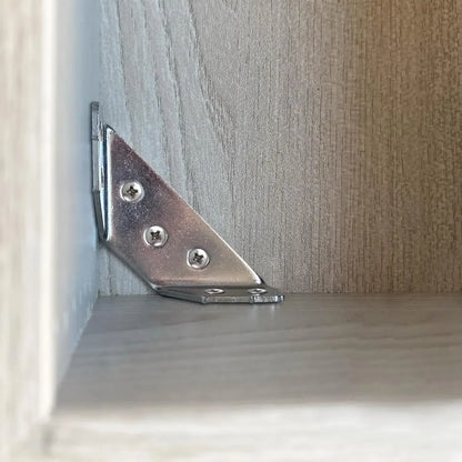 Stainless Steel Corner Brackets Set – Heavy-Duty Angle Shelf & Cabinet Support Connectors with Screws