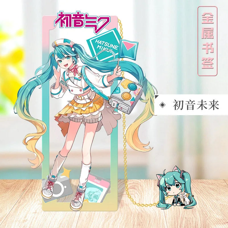 Hatsune Miku Metal Bookmarks – Perfect Gift for Anime Fans, Two-Dimensional Anime Figure Stationery