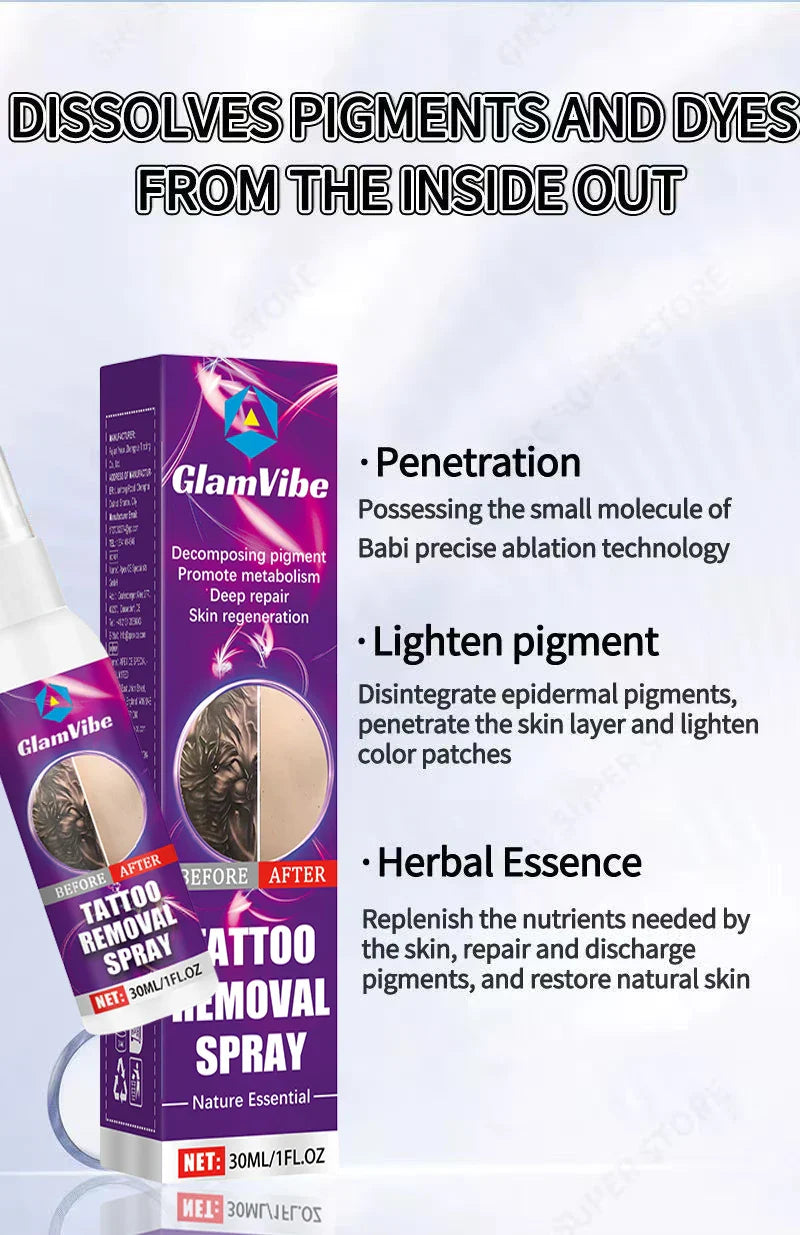 Tattoo Removal Spray — Fast-Acting Formula Removes Tattoos in 7 Days
