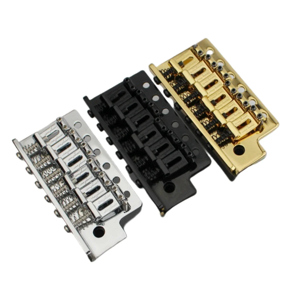 Miwayer 52.5mm Guitar Tremolo Bridge — Vintage Steel Saddle Block Set for Fender Strat & Squier Electric Guitars, Chrome