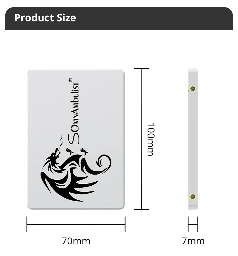 SomnAmbulist 2.5" SSD SATA3 | 64GB–512GB Internal Solid State Drive for Laptop & Desktop