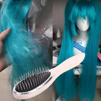 Professional Wig Brush – Anti-Static Steel Comb for Tangle-Free Hair Extensions and Training