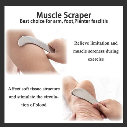 7-in-1 Stainless Steel Muscle Scraper Set – Gua Sha Deep Tissue Massage & Soft Tissue Mobilization Tools