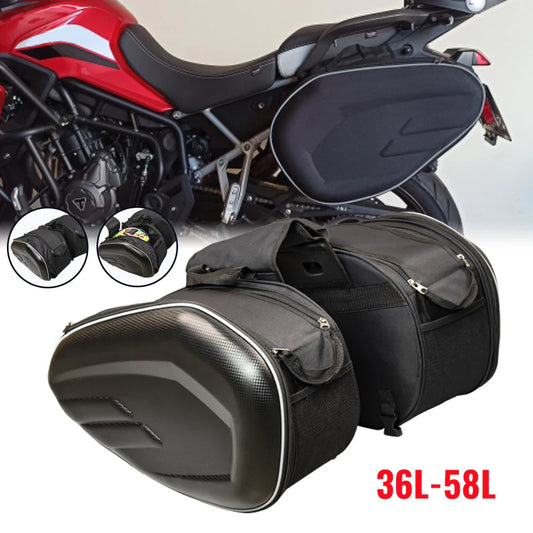 Universal Motorcycle Racing Helmet Travel Bag - Waterproof Suitcase Saddlebags, Back Seat Bag Compatible with BMW, Kawasaki, Yamaha, Honda