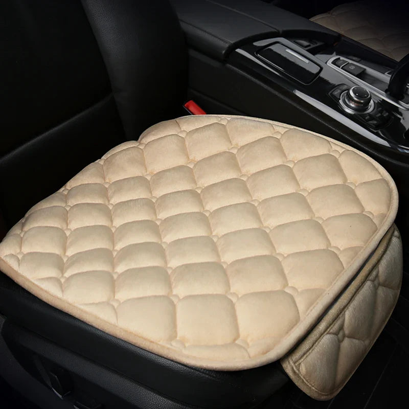 Universal Winter Warm Car Seat Cover Protector Set – 3-Piece Rear Seat Cushion & Back Cushion Auto Seat Protection for Cars, SUVs & Vans