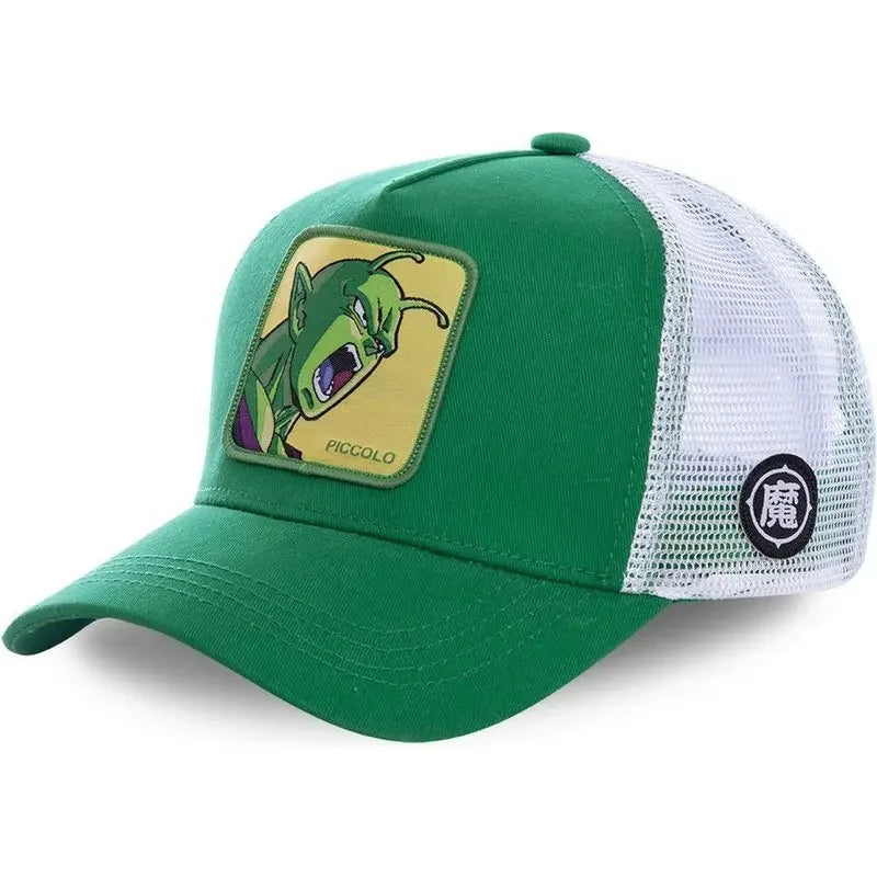 Dragon Ball Son Goku Cap - Embroidered Hip Hop Trucker Mesh Hat Adjustable Summer Travel Sun Visor for Men