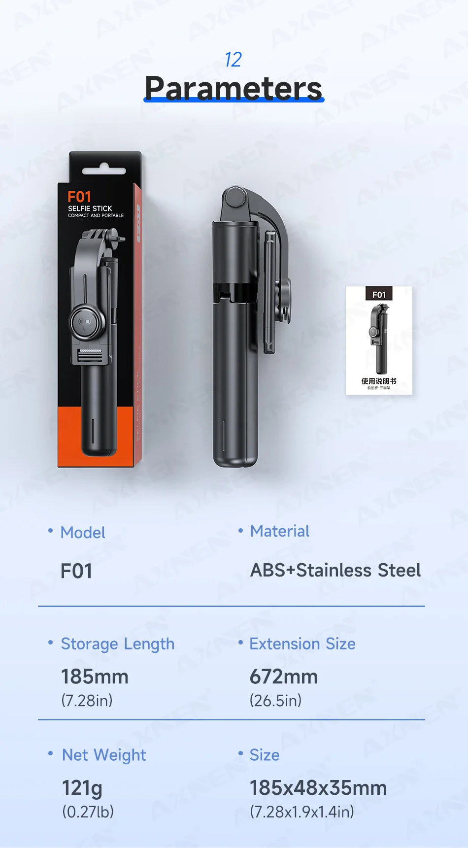 Bluetooth Selfie Stick Tripod with Wireless Remote and Phone Holder – Adjustable Desktop Stand for iPhone & Android, Optional Fill Light