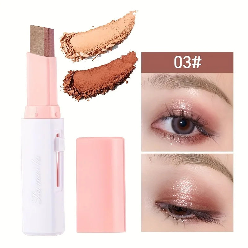 2-in-1 Pearly Highlighter & Eyeshadow Stick – Waterproof Long-Lasting Glitter Eyeliner & Eye Makeup Pen