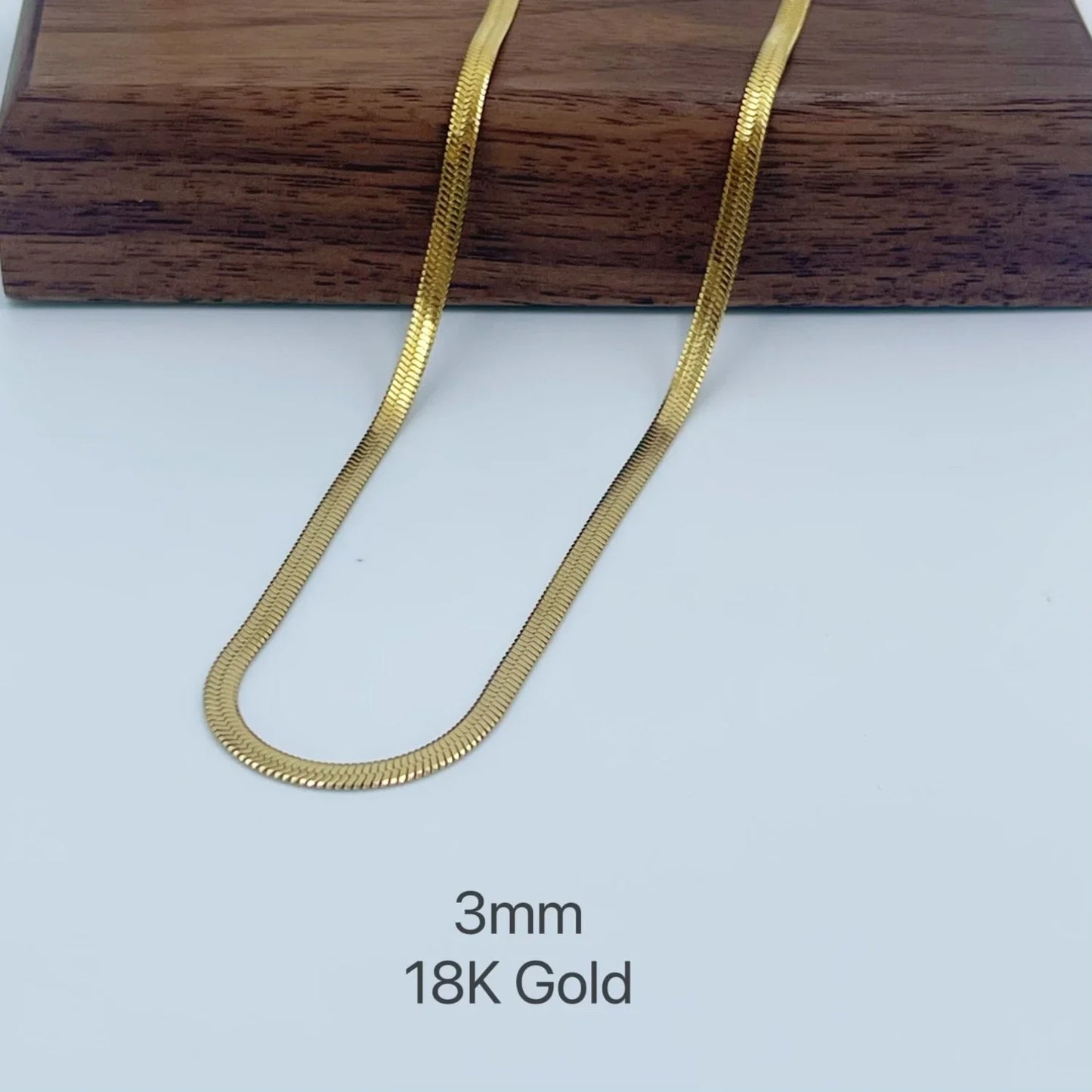 Minimalist Unisex Snake Chain Necklace Choker – Stainless Steel Herringbone Gold Color Fashion Jewelry for Women & Men