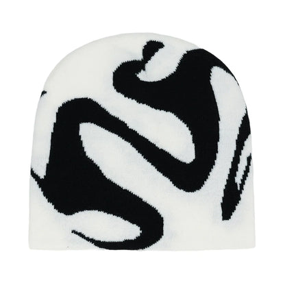 Y2K Letter Knitted Beanie Cap – Unisex Winter Autumn Warm Ski Skullcap, Hip Hop Streetwear Ear Cover Hat for Men & Women