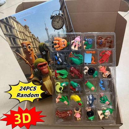 3D Tung Sahur Advent Calendar – 24-Day Mini Figure Countdown Collection & Decoration