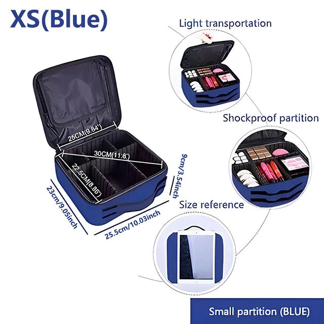 Professional Large Makeup Case – Travel Cosmetic Organizer & Nail Toolbox for Beauty Storage