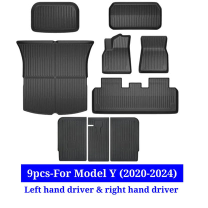XPE All-Weather Floor Mats for Tesla Model 3/Y (2021-2024) – Waterproof Non-Slip Rubber Trunk Cargo Liner