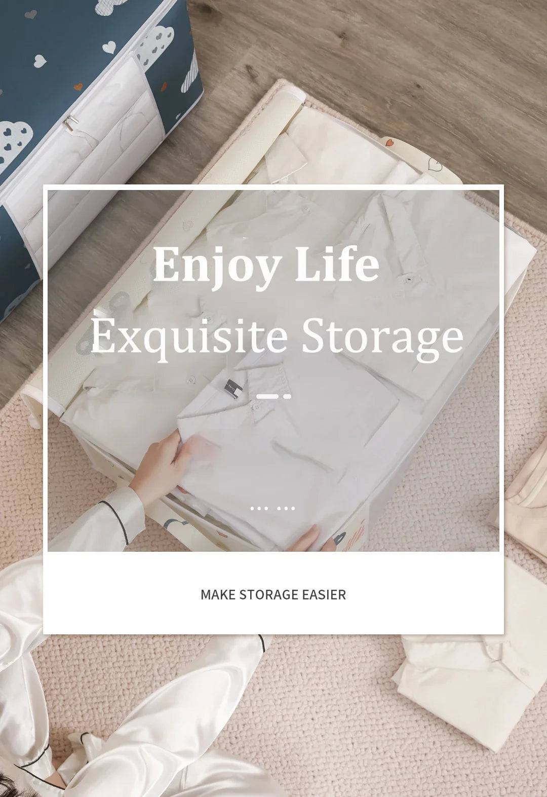Big Capacity Storage Bag – 4/2/1PCS Moisture & Dust-Proof Organizer for Quilts, Clothes, Duvets, Blankets, and Luggage