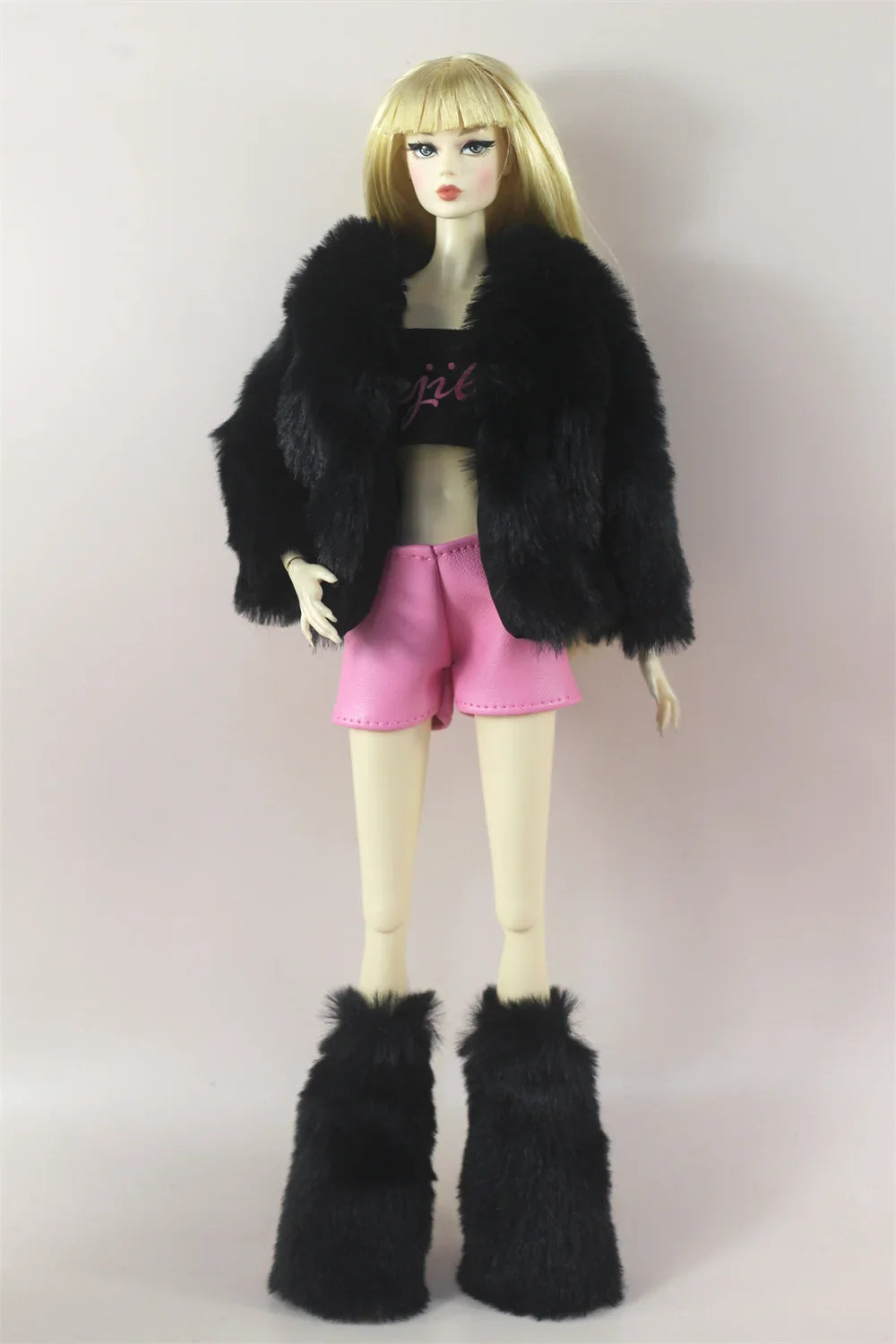 1:6 Scale Doll Clothes – Fur Coat Dress Outfit for 11.5" (30cm) Dolls, Multiple Styles, Gift for Girls