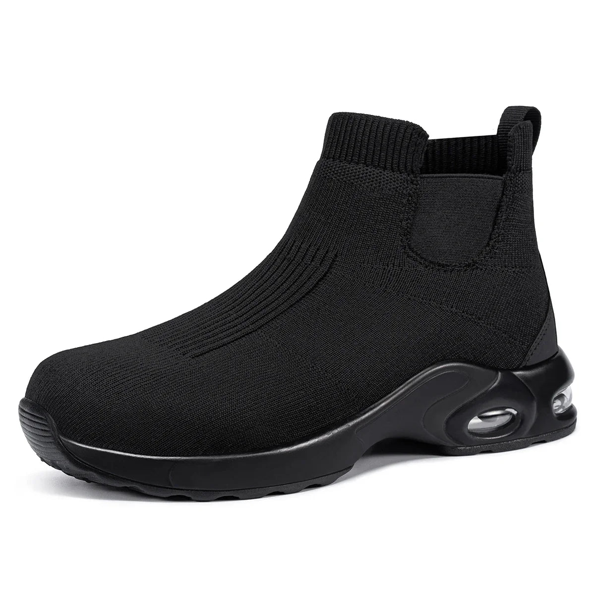LARNMERN Steel Toe Water Resistant Work Boots for Men & Women Non-Slip Safety Sneakers Slip-On with Air Cushion