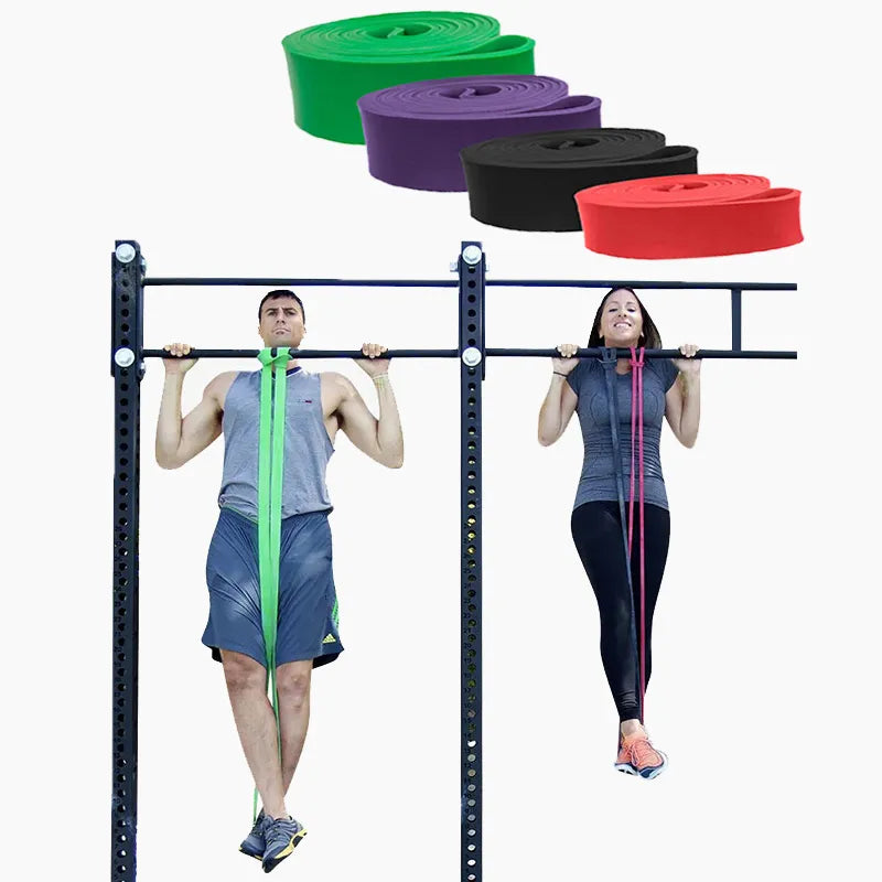 Bold Sports Elastic Pull-Up Auxiliary Belt - Men's and Women's Gym Pilates Exercise Equipment - Rubber Fitness Resistance Belt