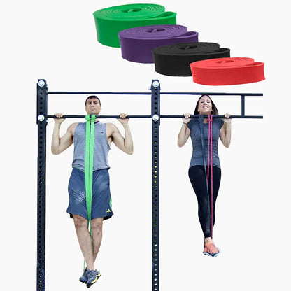 Bold Sports Elastic Pull-Up Auxiliary Belt - Men's and Women's Gym Pilates Exercise Equipment - Rubber Fitness Resistance Belt