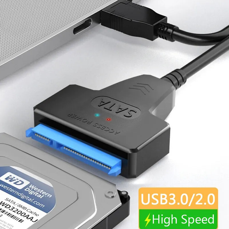 SATA to USB 3.0 Cable – 6 Gbps Adapter for 2.5 Inch External HDD/SSD, SATA III 22-Pin to USB 3.0 Cord