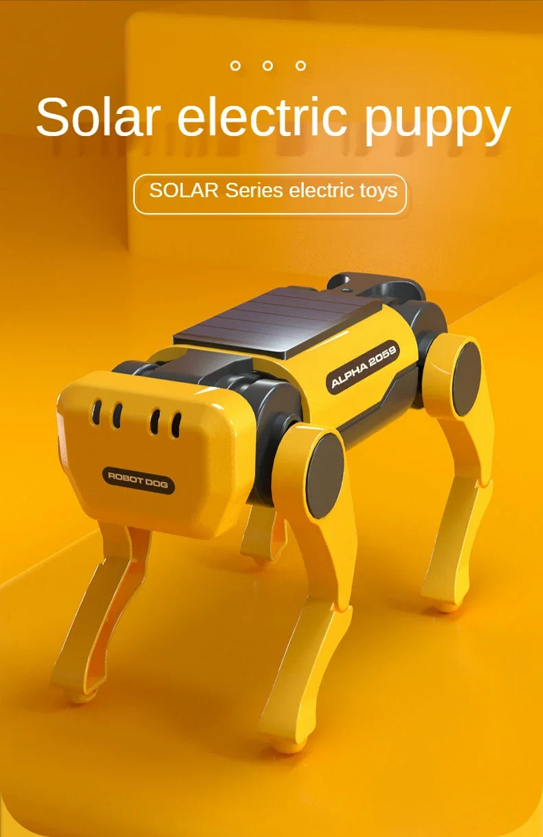 Solar Powered Robot Dog Kit – DIY STEM Science Experiment Toy for Kids, Educational Puppy Model, Christmas Gift
