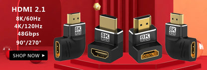 HDMI-Compatible Adapter – Mini/Micro HDMI to HDMI, 8K 60Hz, 4K 120Hz/144Hz Male to Female Converter for HDTV, Laptop, PS5
