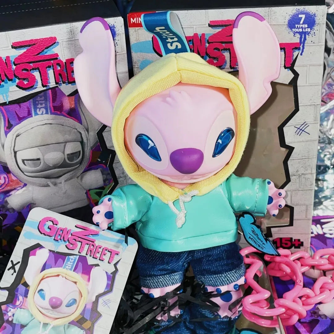 Miniso Disney Stitch Gen Z Street Series Blind Box – Vinyl Figure Pendant & Bag Charm Gift