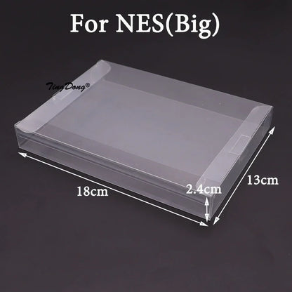 10PCS Clear Transparent Game Cartridge Cases – CIB Plastic PET Protectors for N64, NES, SNES, GB, GBA, GBC, NGPC, Switch & PS5
