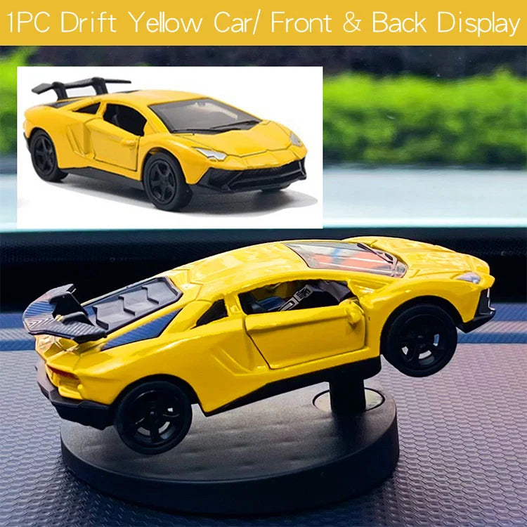 Drift Car Dashboard Toy Model — Swinging Sports Race Car Ornament for Interior Decor & Fun Accessories for Men