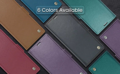 Magnetic PU Leather Phone Case for Samsung Galaxy Z Fold 7/6/5 — Fold6/5 5G Wallet Card Holder Shockproof Cover