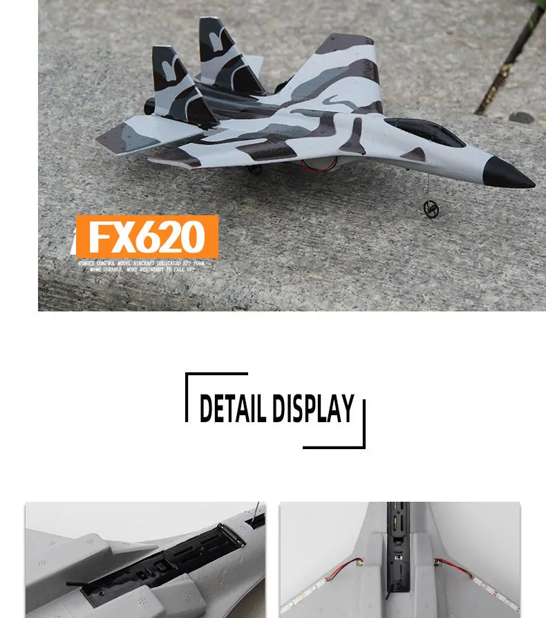 RC SU-35 Foam Fighter Jet – 2.4G Remote Control Glider Airplane Toy for Kids & Boys