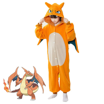 Kids Dragon Cosplay Onesie - Cute Halloween Anime Jumpsuit Costume for Boys & Girls