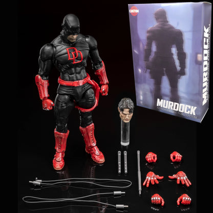 FlefToys Marvel Daredevil Action Figure — 8" Classic Red Shadowland Reborn Black, Devil Defenders Matt Murdock Legends In Stock