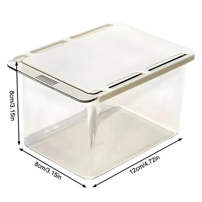 Transparent Bathroom Cotton Swab & Makeup Storage Box – Pull-Out Drawer Style Organizer for Under Mirror Cabinet