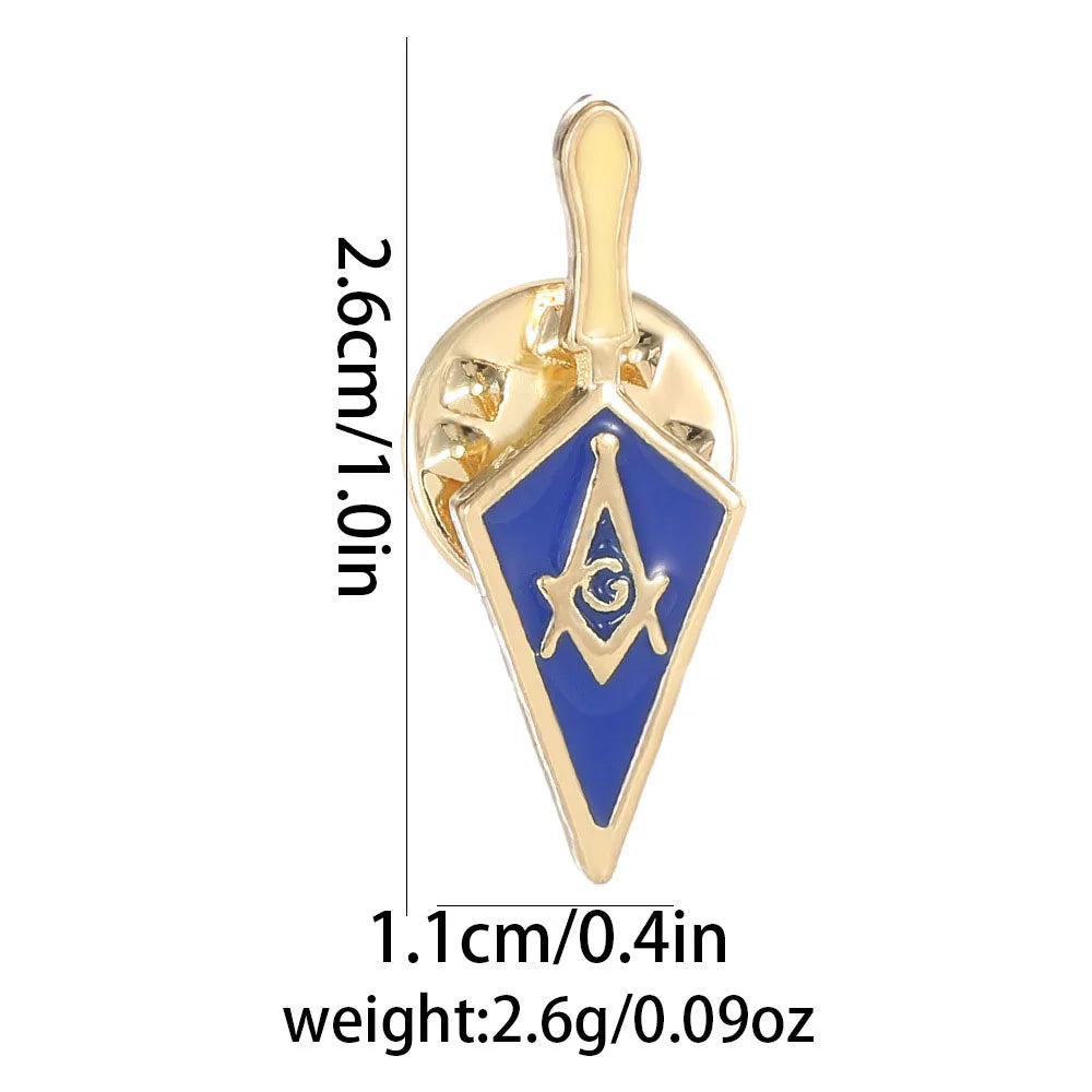 Vintage Freemason Emblem Brooch Pin - Hollow Masonic Symbol Badge Ancient Lodge Collectible Accessory