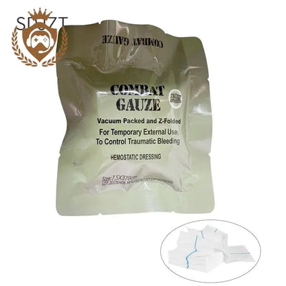 Kaolin Hemostatic Gauze Z-Fold – Emergency Trauma Wound Dressing for IFAK, Tactical & Military First Aid Kits
