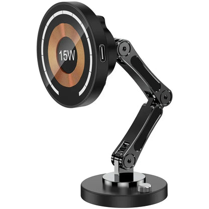 Magnetic Wireless Car Charger Stand – Fast Charging Mount & Phone Holder for MagSafe iPhone 15/14/13/12 Series