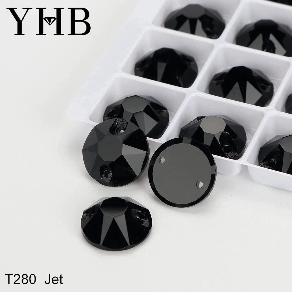 YHB XIRIUS AB Moonlight Glass Crystal — Flatback Sew-On Rhinestones for Garments, Clothes & Bags
