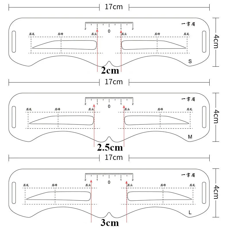 Reusable Eyebrow Stencil Set – Soft Ruler Brow Definer & Styling Template for Precise Grooming