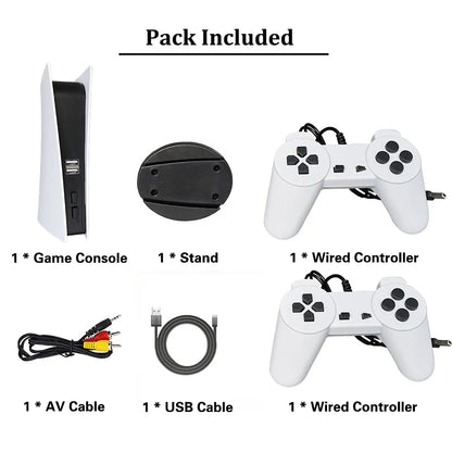 GS5 8-bit TV Video Game Console - AV Output, USB Plug & Play, Supports 200+ Nostalgic Games, Mini Classic Retro Game Station