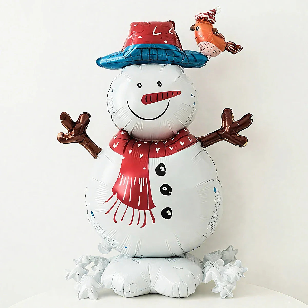 Standing Christmas Snowman Balloon – Winter Holiday Party Decoration for Xmas Theme and Festive Celebrations