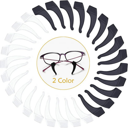 2/40PCS Silicone Ear Hooks for Glasses | Anti-Slip Eyewear Grip, Temple Sleeve & Sunglasses Holder Accessories