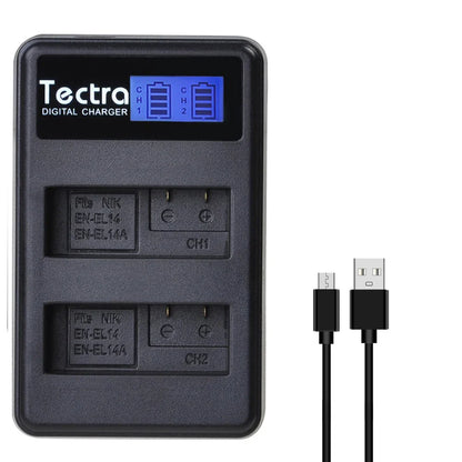 EN-EL14/EN-EL14a Battery Charger – Compatible with Nikon D5200, D3100, D3200, D5100, P7000 Series