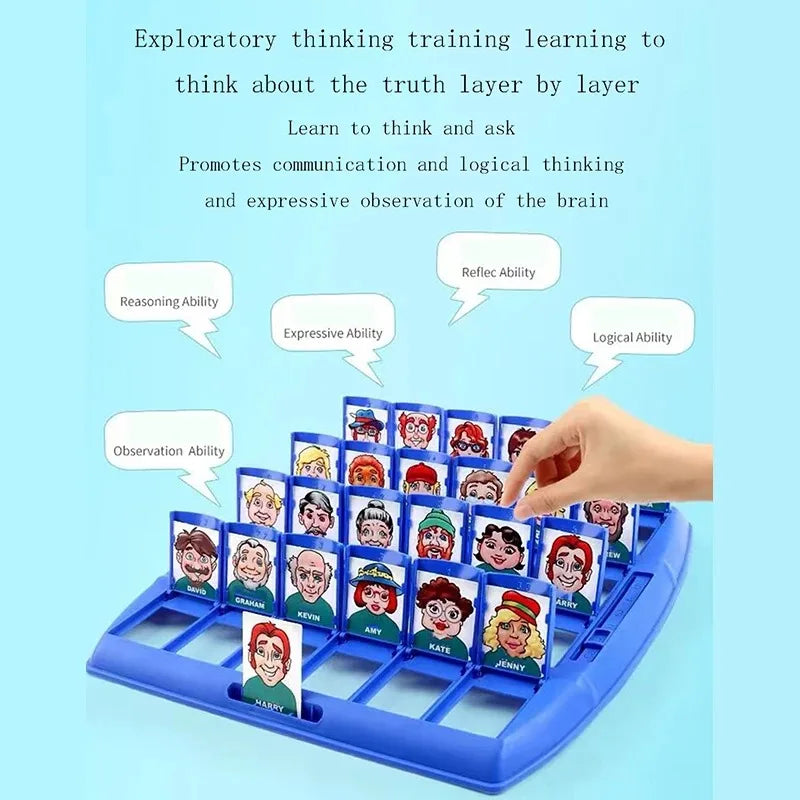 Head Game Logical Thinking Puzzle – Guess Who I Am, Parent-Child Interactive Board Game for Children