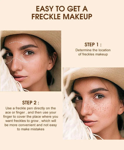 Face Fake Freckles Pen – Natural Waterproof Lifelike Dot Spot Makeup Tool for Long-Lasting Look